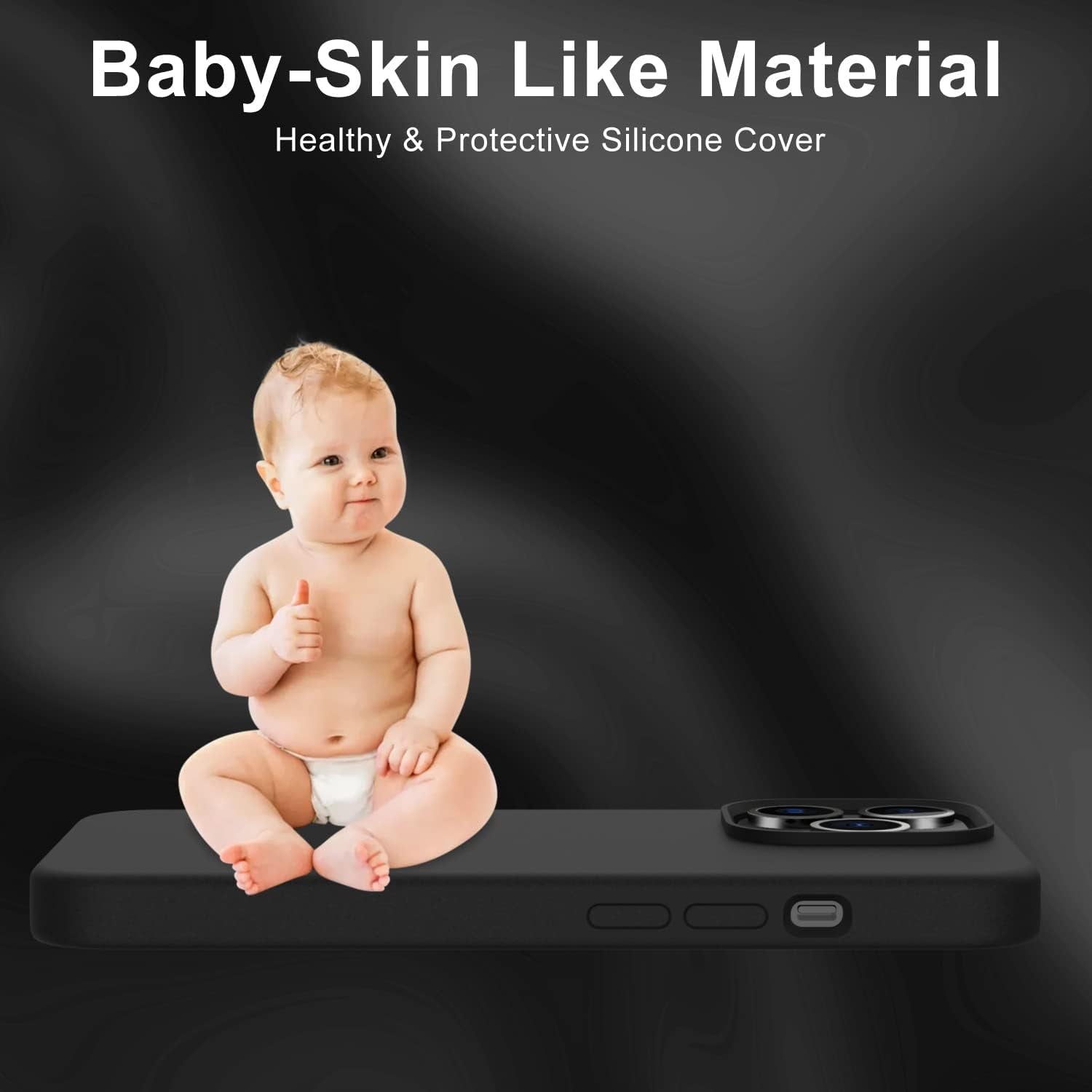 DEENAKIN Iphone 14 Pro Case with Screen Protector,Soft Flexible Silicone Gel Rubber Bumper Cover,Slim Fit Shockproof Protective Phone Case for Iphone 14 Pro 6.1" Black  DEENAKIN   