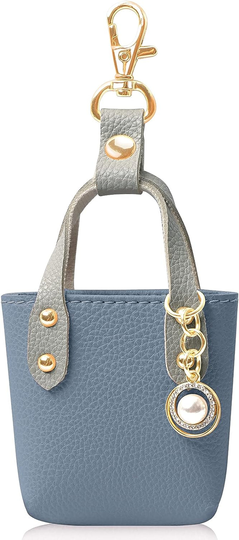 FYY Designed for Airpods Pro Case, [Tote Bag Design] Premium PU Leather Cute Protective Shockproof Bag Cover with Buckles Rhinestones Compatiable with Wireless Charging for Girls Teens Women Pink  GUANGZHOU WENYI COMMUNICATION EQIPMENT CO.,LTD A-Blue AirPods Pro 