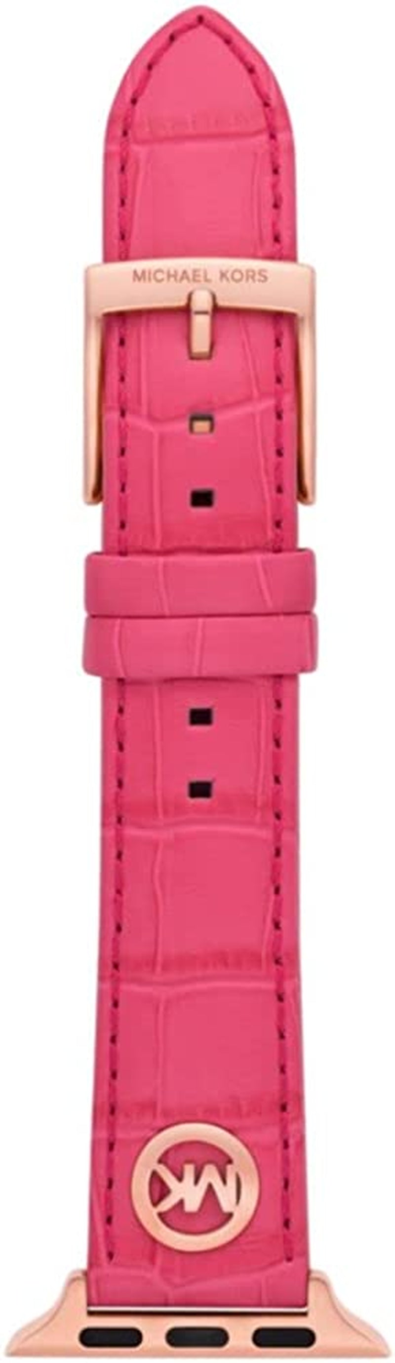 Michael Kors Interchangeable Watch Band Compatible with Your 38Mm/40Mm/41Mm Apple Watch- Leather or Silicone Bands for Apple Watch Series 8/7/6/5/4/3/2/1/SE  Michael Kors Geranium  