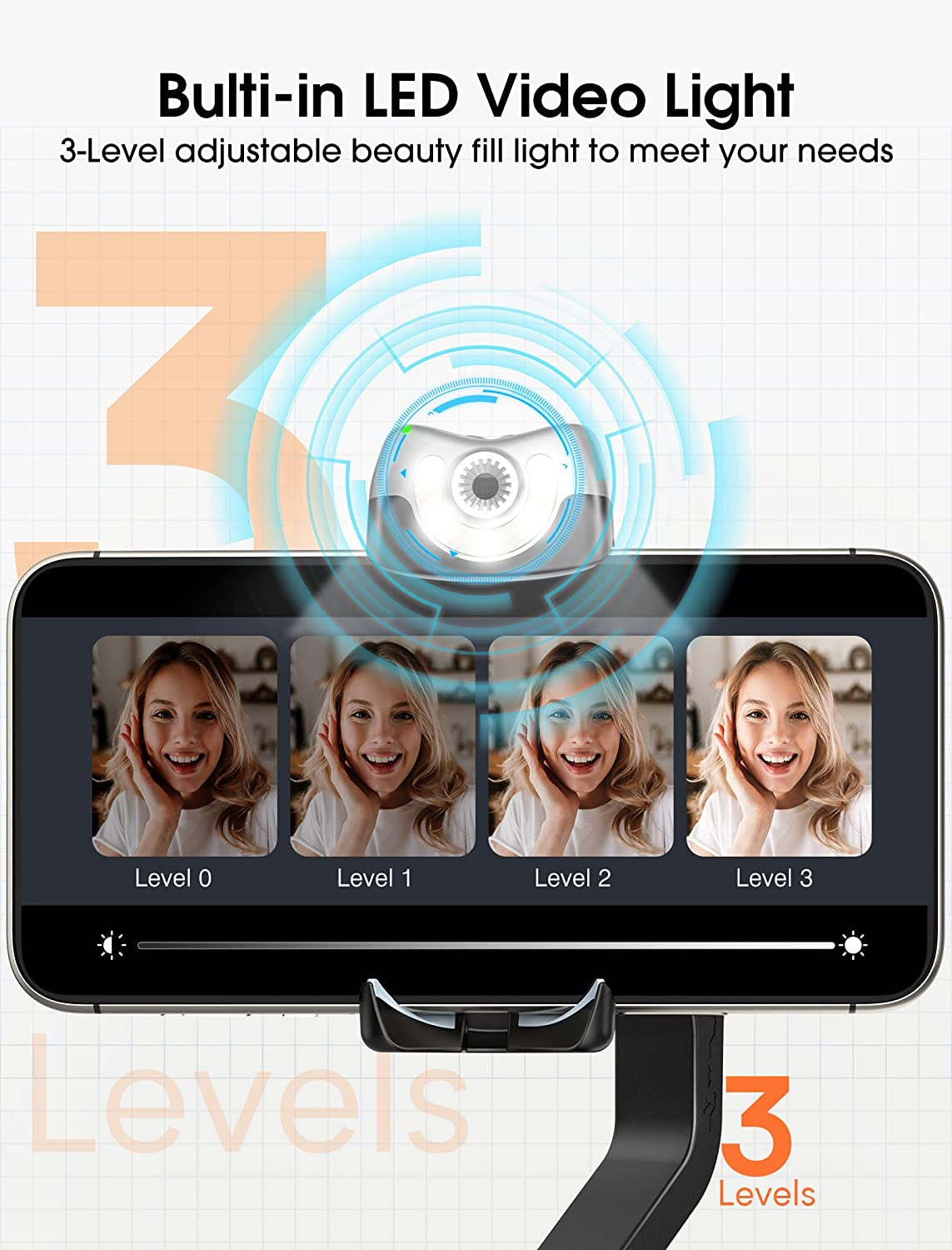 Hohem Isteady V2 Gimbal Stabilizer for Smartphone, 3-Axis Phone Gimbal W/Independent AI Tracking Sensor & Fill Light, Foldable Gimbal Vlogging Stabilizer for Iphone Android Youtube Tiktok Live Video  hohem Technology Co., LTD.   