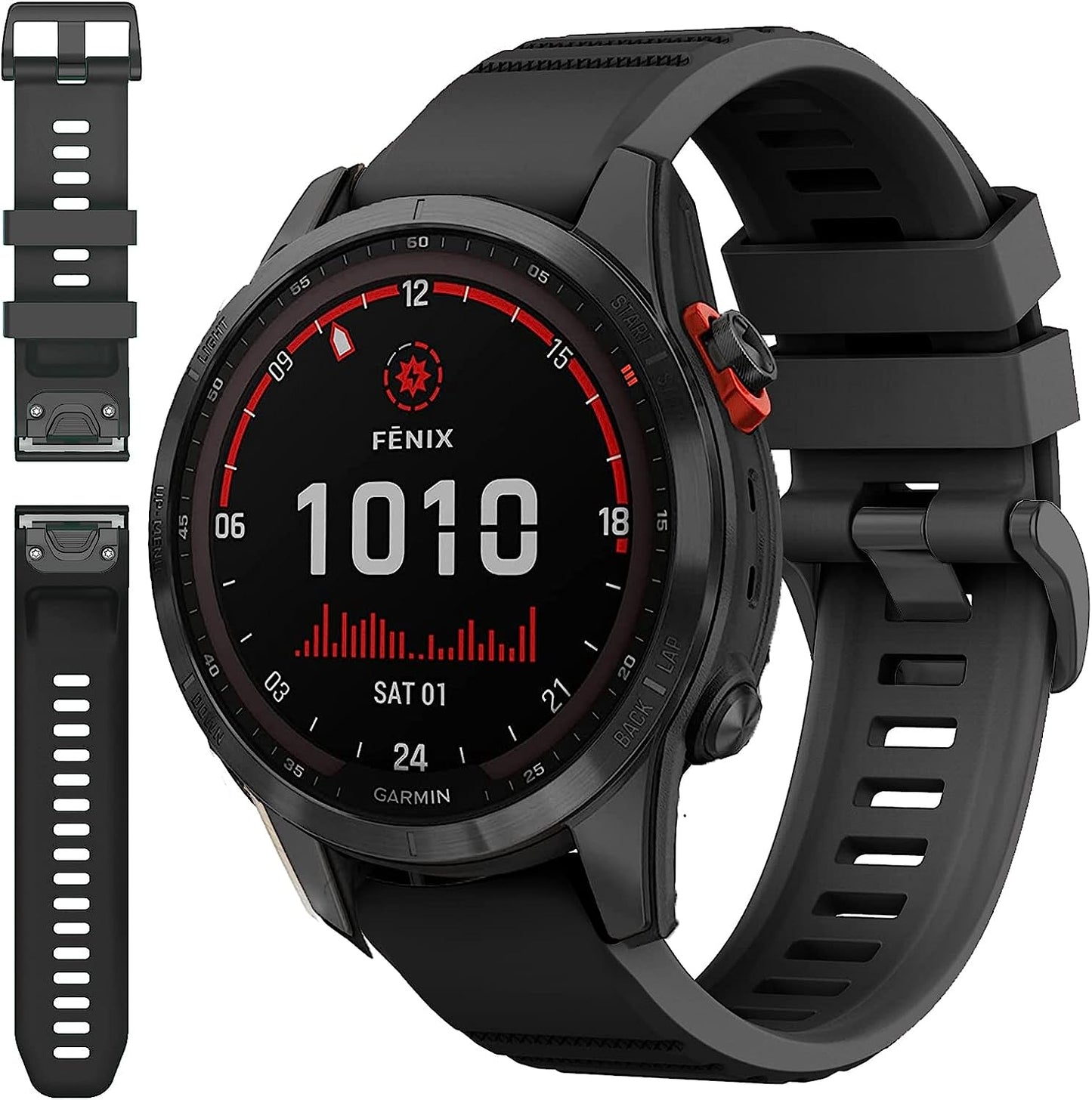 Miimall Compatible for Garmin Fenix 7S 20Mm Watch Band, Soft Silicone Strap Flexible Sport Women Man Easy-Fit Waterproof Replacement Band for Garmin Fenix 7S/7S Solar/7S Sapphire Solar/6S/5S(Cream)  Miimall Black  