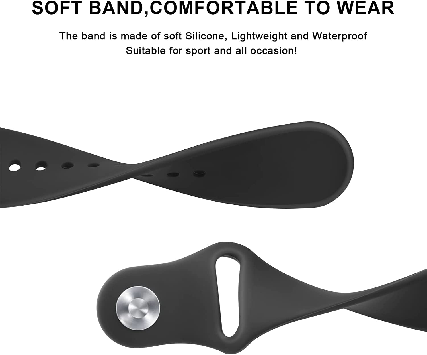 3 Pack Silicone Bands Compatible with Fitbit Versa 2 Bands for Women Men, Soft Breathable Sport Replacement Wristbands for Fitbit Versa 2 / Fitbit Versa/Versa Lite/Versa SE  Vancle   