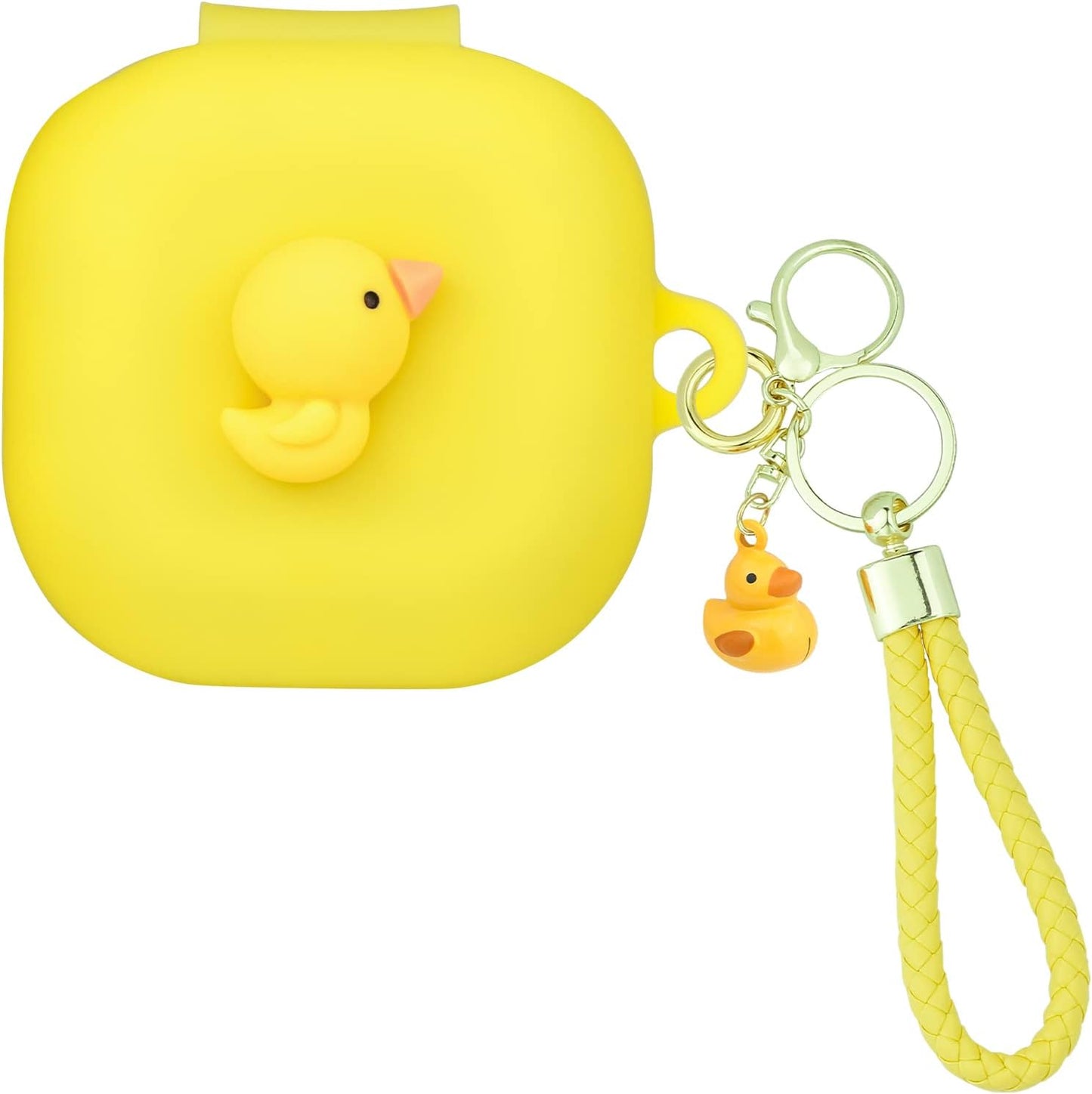 Wonhibo Cute Elephant Case for Samsung Galaxy Buds 2 Pro/Galaxy Buds 2/ Galaxy Buds Pro/Galaxy Buds Live,Blue Silicone Earbuds Cover with Keychain  Wonhibo headphone case Duck  