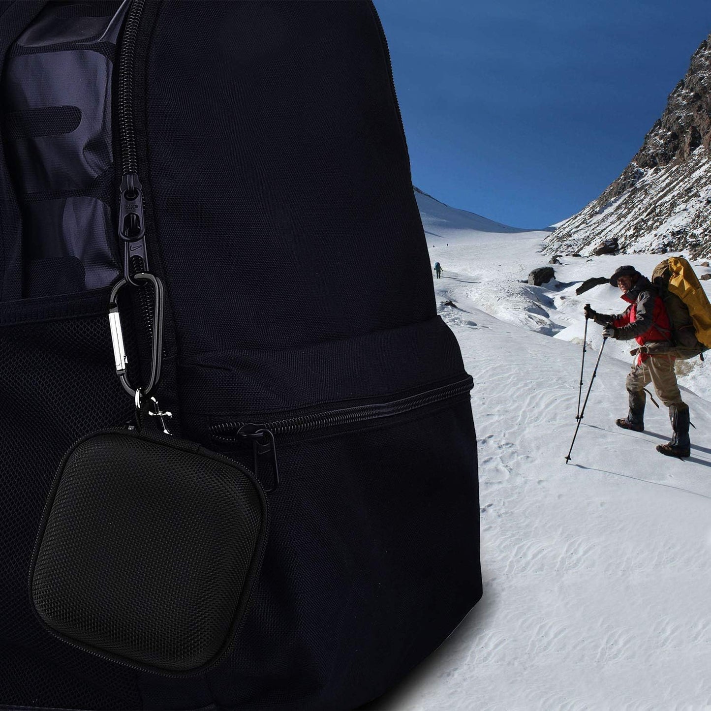 CAGOS Compatible with Powerbeats Pro Protective Case Canvas Nylon Accessories Hard Carrying Cover Case with 4 Pack Replacement Earbuds for Dre Powerbeats Pro- Black  CAGOS   