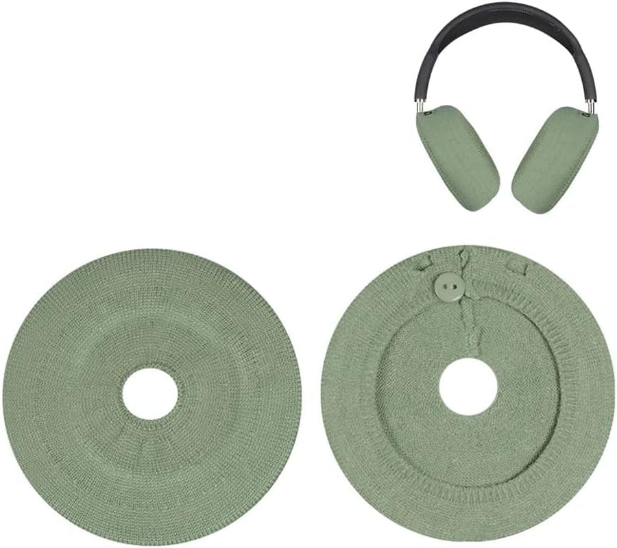 JHK for Airpods Max Ear Cushions Replacement Ear Pad Covers Airpod Pro Max Ear Cushions, Replacement Cat Ears Silicone Headband Airpod Max Accessories Gift: a Pair of Dustproof Knitted Covers (Green)  JHK   