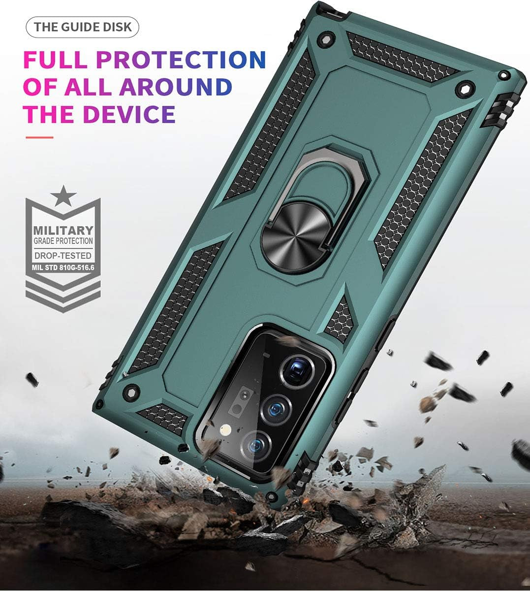 ADDIT Case for Note 20 Ultra Case Samsung Note 20 Ultra Case Galaxy Note 20 Ultra Phone Case, Military-Grade Case with Kickstand & Car Mount Function for Samsung Galaxy Note 20 Ultra 5G - Teal  ADDIT   