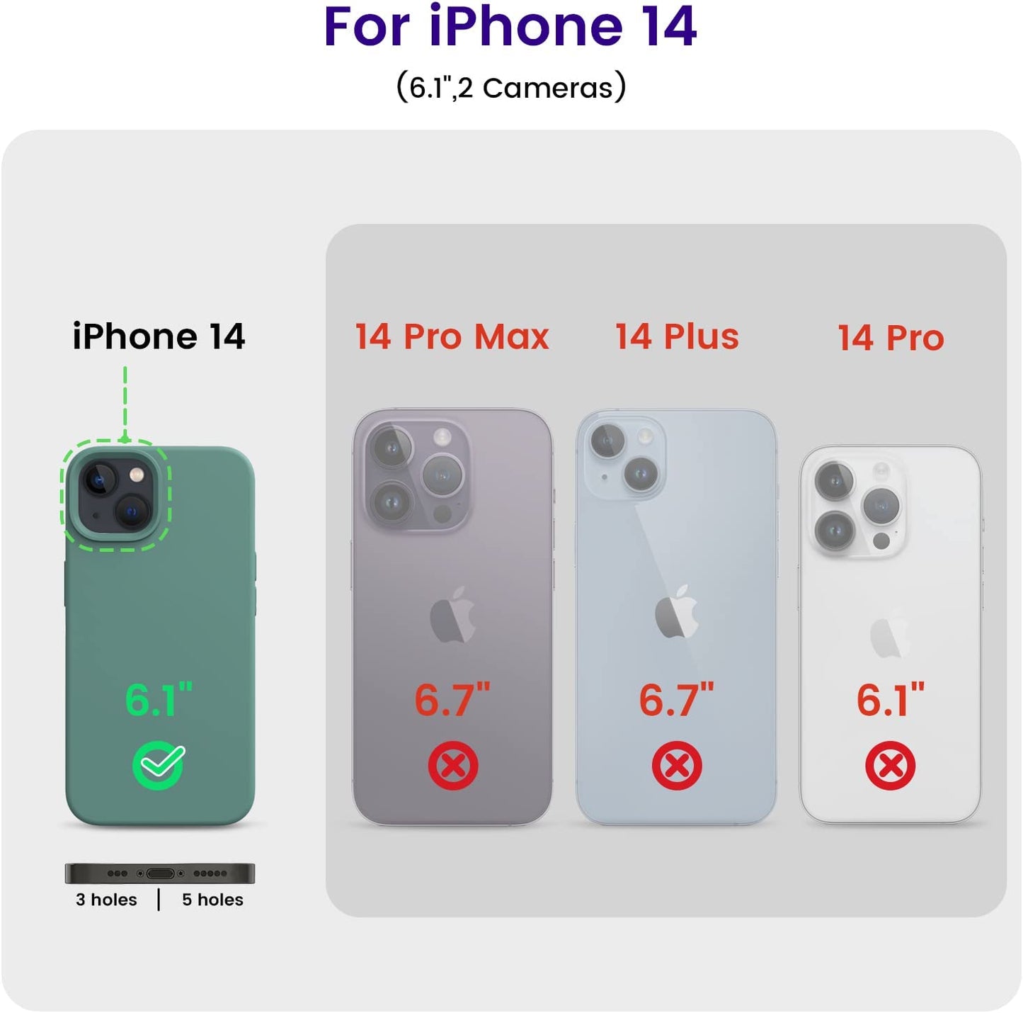 OTOFLY Designed for Iphone 14 Case, Silicone Shockproof Slim Thin Phone Case for Iphone 14 6.1 Inch (Pine Green)  OTOFLY Direct   