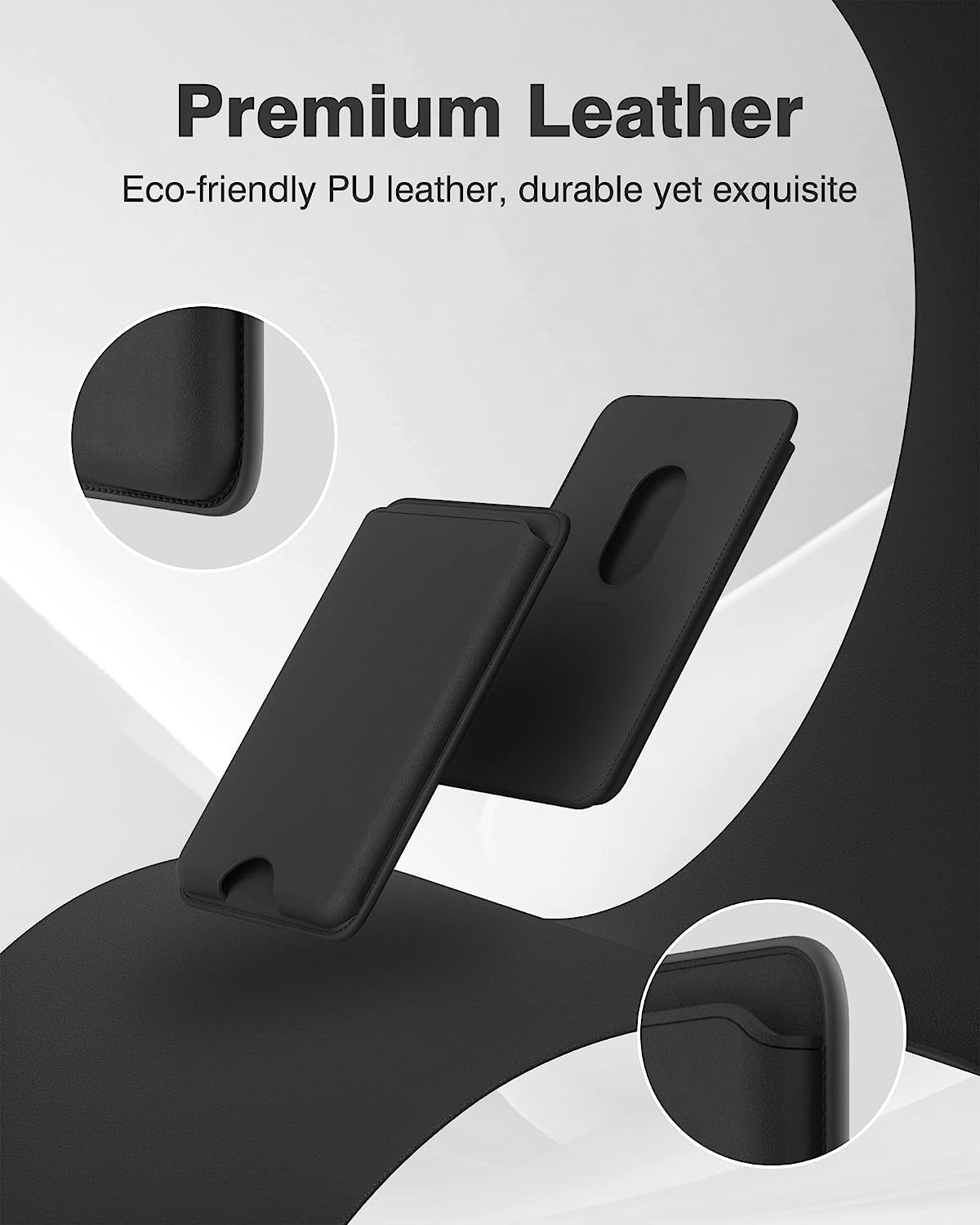 Dlinda 2-Pack Iphone Wallet Magsafe Card Holder, Detachable Leather Wallet with Magsafe for Apple Iphone 14 Pro Max/14 Plus/14 Pro/14, Iphone 13 / Iphone 12 Series, Midnight & Midnight  Dlinda   