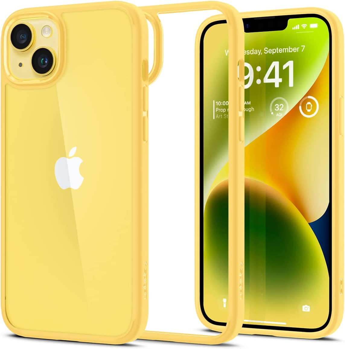 Spigen Ultra Hybrid Designed for Iphone 14 Case (2022) - Navy Blue  Spigen Butter Yellow  