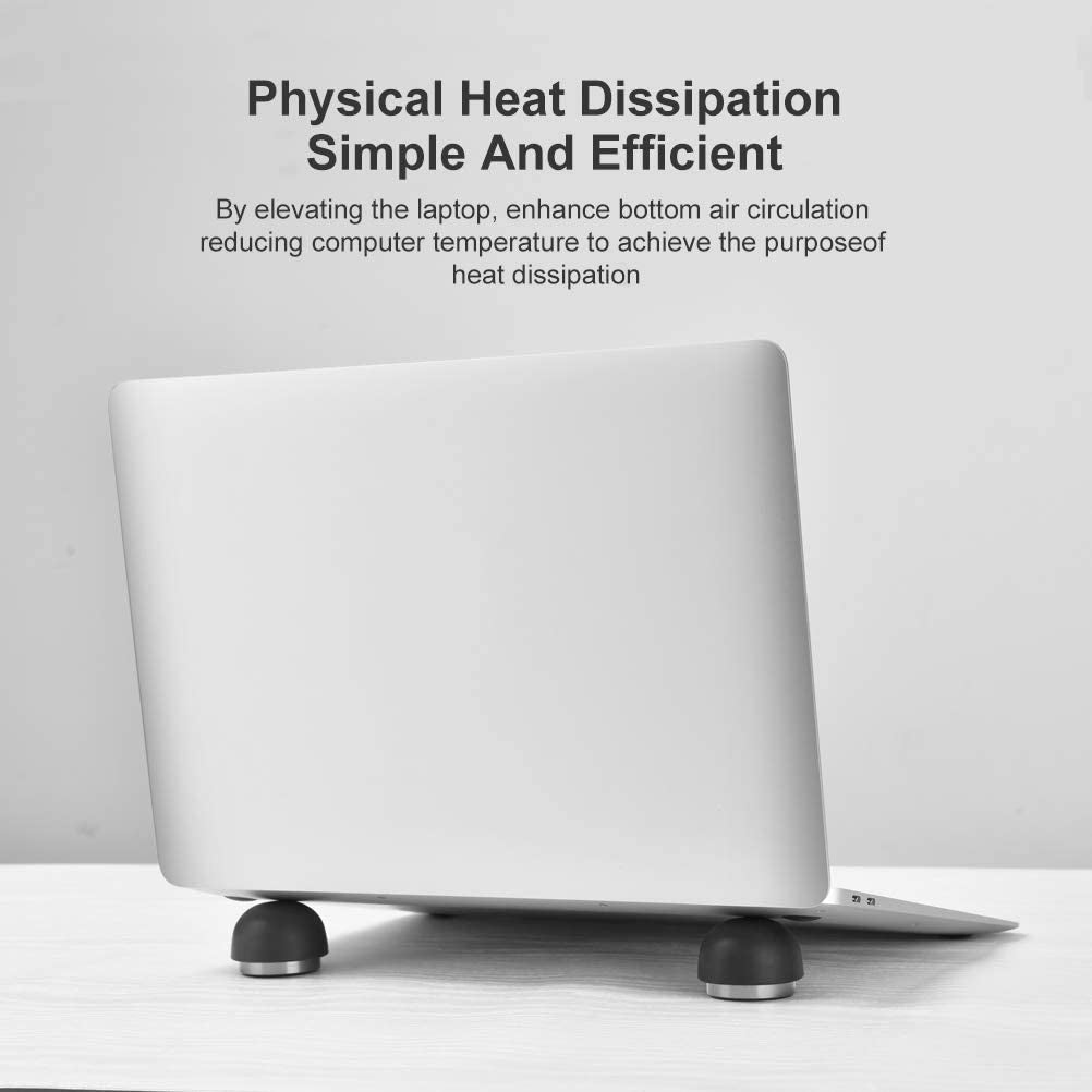 Portable Laptop Cooling Pad, Nediea Ergonomic Laptop Stand Small Invisible Cooler Ball Magnetic Foot Heat for Macbook Pro/Air, Lenovo,12-17 Inches Tablet&Laptop (Black)  PAIFAN   