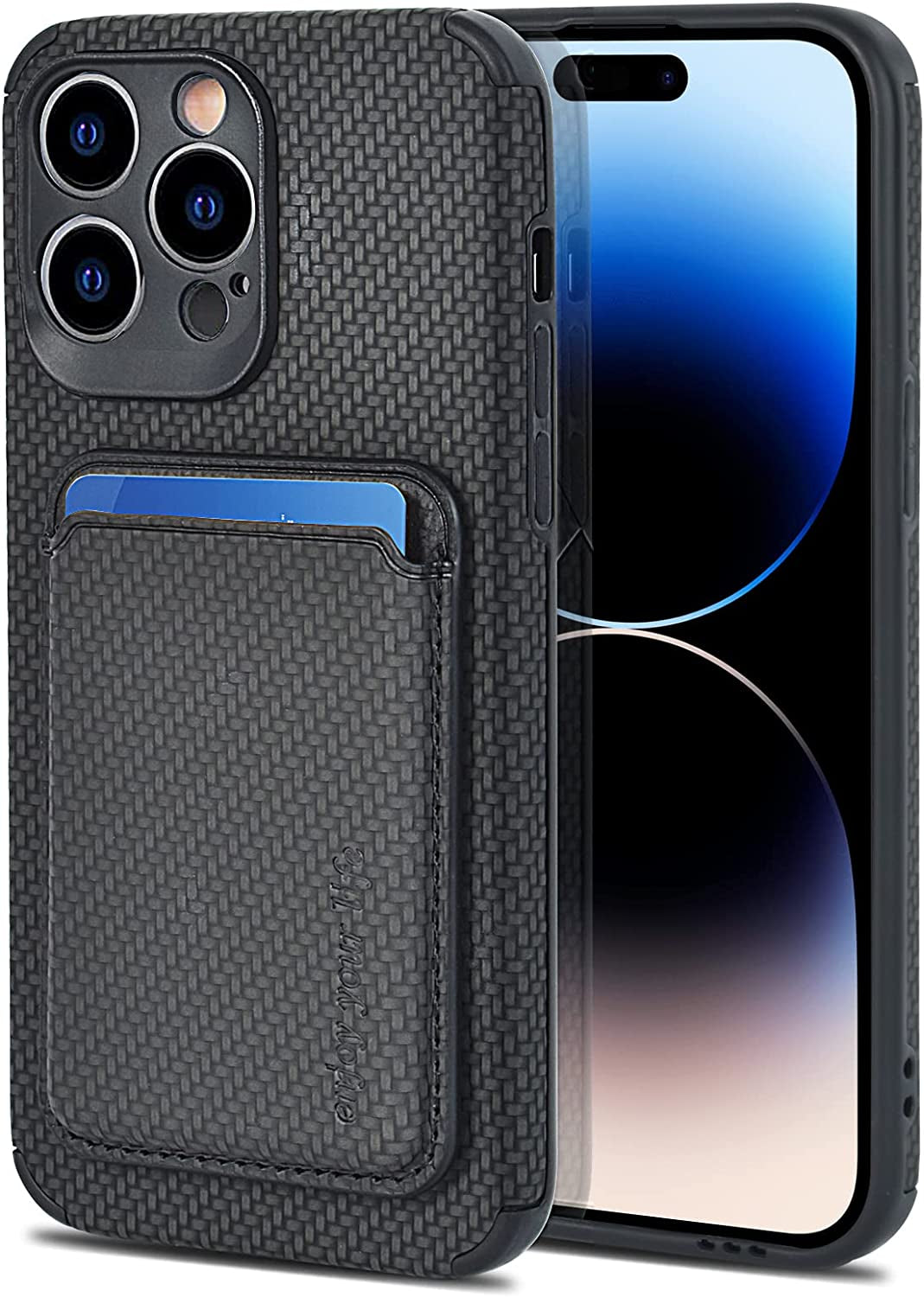 ATRAING Design for Iphone 14 Pro Max Case with Wallet Card Holders Compatible with Magsafe Charger Magnetic Detachable Wallet Leather Ultra Slim Phone Case for 14 Pro Max 6.7'' 2022-Blue  ATRAING Black  