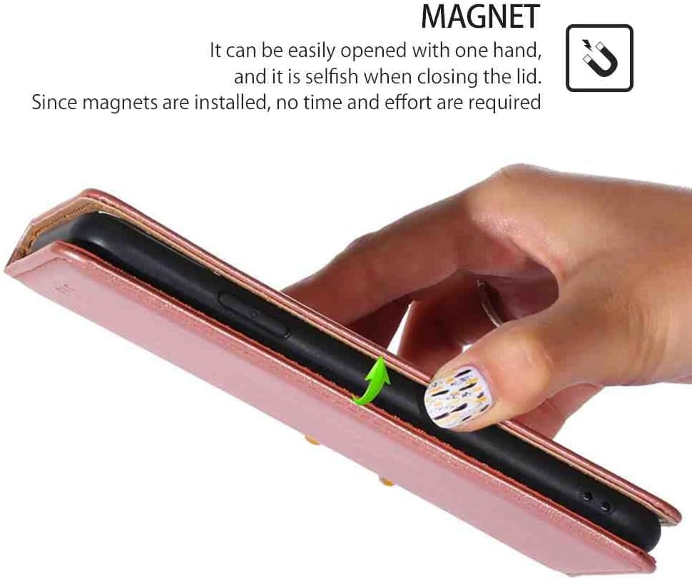 BANLEI2U Phone Cover Wallet Folio Case for LG V30, Premium PU Leather Slim Fit Cover for LG V30, Good Touch, Golden  BANLEI2U   