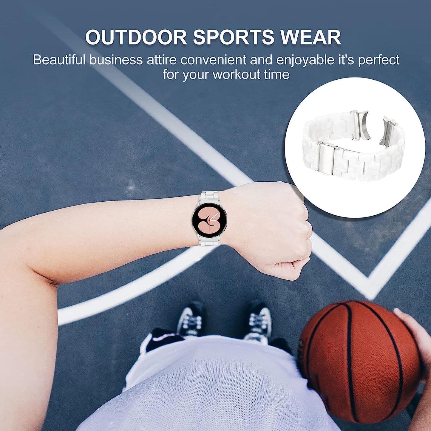 Sosoport Stainless Steel Watch Band Seamless Watch Belt Stainless Watchband Anti- Slip Watch Band Compatible for Watch4  Sosoport   