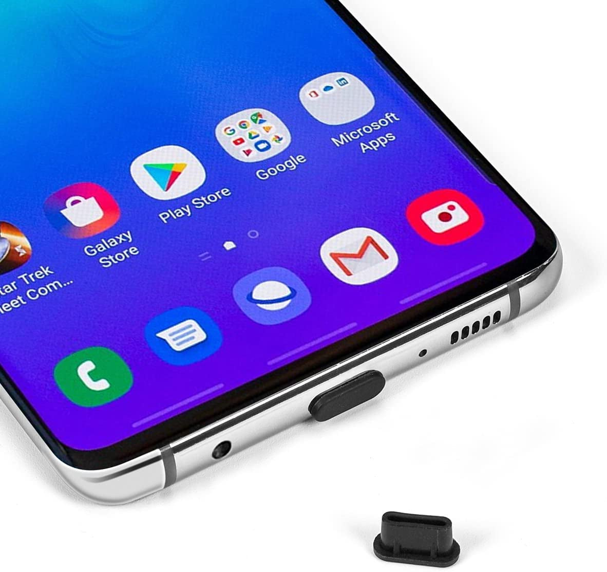 Casebuy 20X USB C anti Dust Plugs Compatible with Samsung Galaxy S23, S22, S21, S20,A53, Note 20, Pixel, Macbook, Laptop, Cell Phone Dust Cover for Any USB Type C Charging Port- Black  CaseBuy   