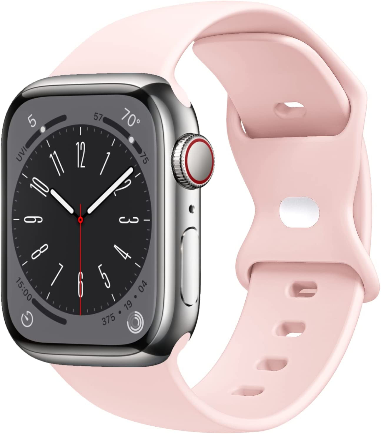 STG Sport Watch Band Compatible with Apple Watch Band 38Mm 40Mm 41Mm 42Mm 44Mm 45Mm 49Mm, Soft Silicone Replacement Sport Strap Compatible for Iwatch Ultra SE Series 8/7/6/5/4/3/2/1 (42Mm/44Mm/45Mm/49Mm, Klein Blue)  STG Chalk Pink 42mm/44mm/45mm/49mm 