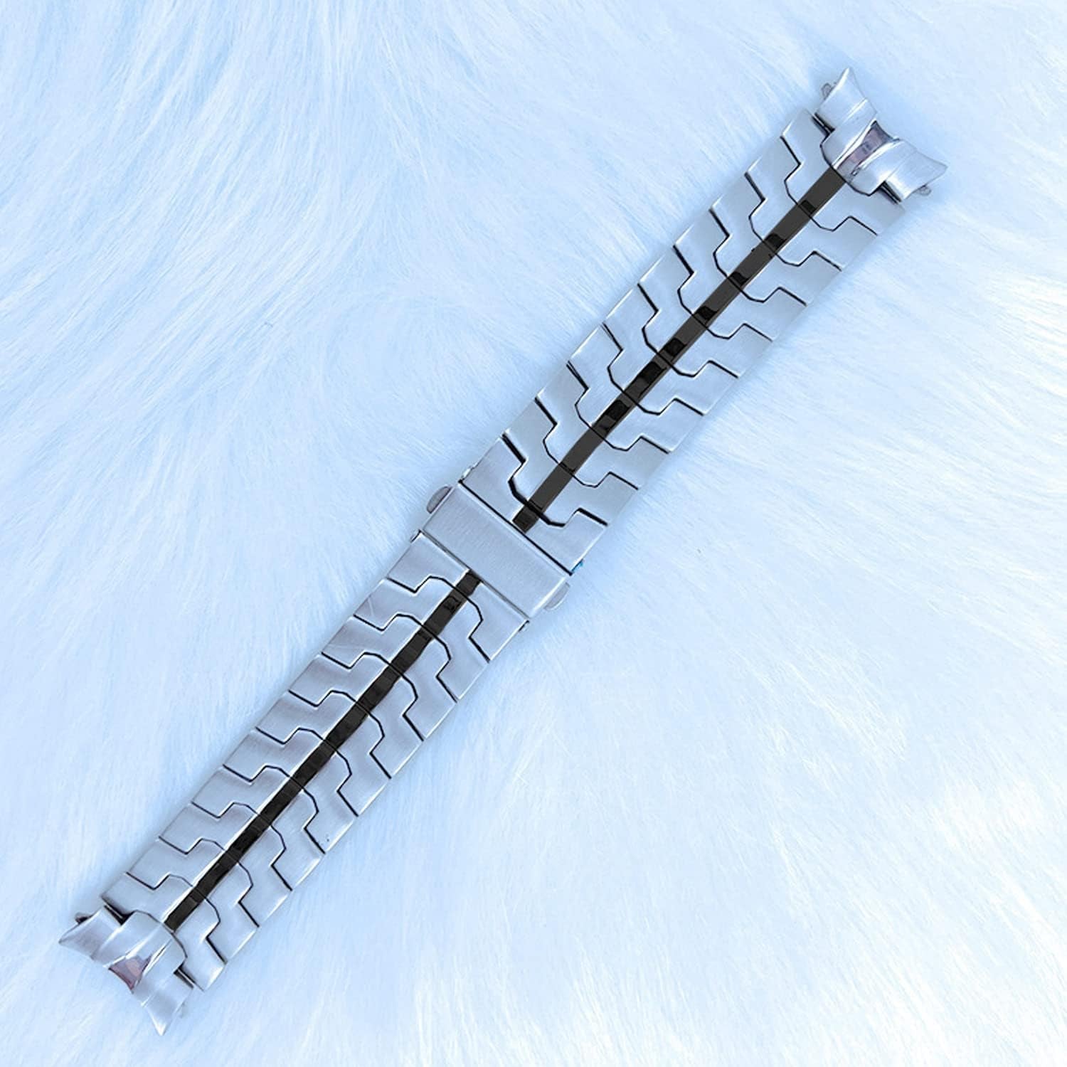 Miimall Compatible for Samsung Galaxy Watch 5 Pro 45Mm/Watch 5 &4 44Mm 40Mm/Watch 4 Classic 46Mm 42Mm Bands Metal, No Gap Stainless Steel Metal Wristband Band for Galaxy Watch 5/4 44Mm 40Mm(Black)  Miimall   