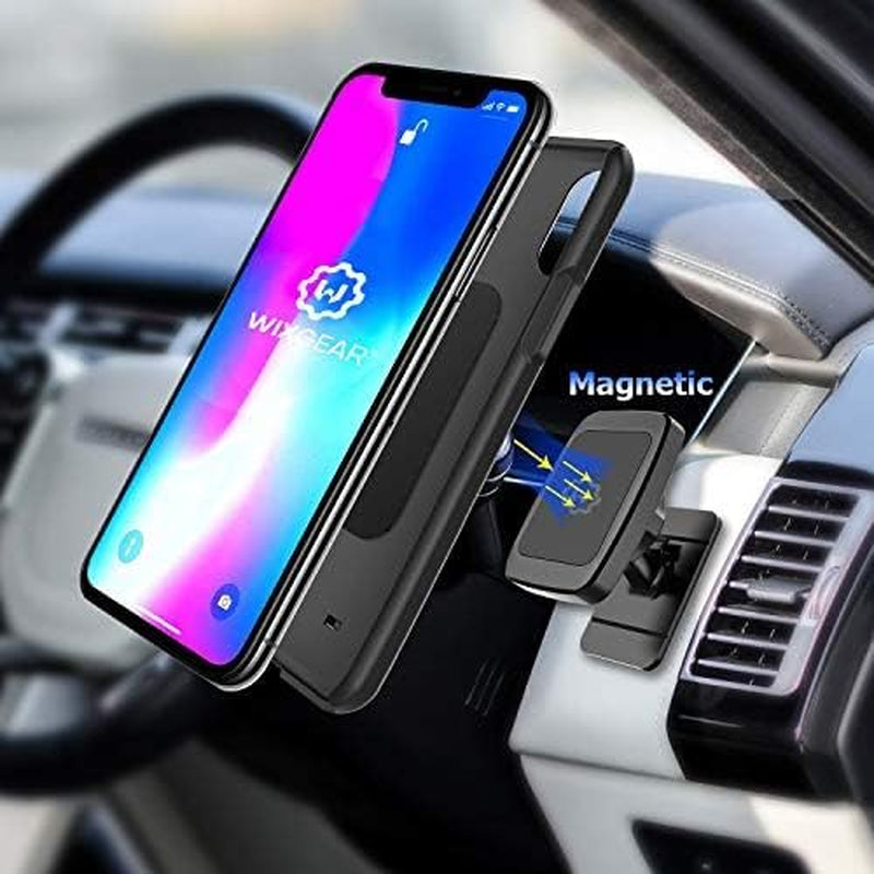 Wixgear (2 Pack Universal Stick on Dashboard Magnetic Phone Car Mount, for Cell Phones and Mini Tablets with Fast Swift-Snap Technology, (Newer Bigger Model)  WixGear   