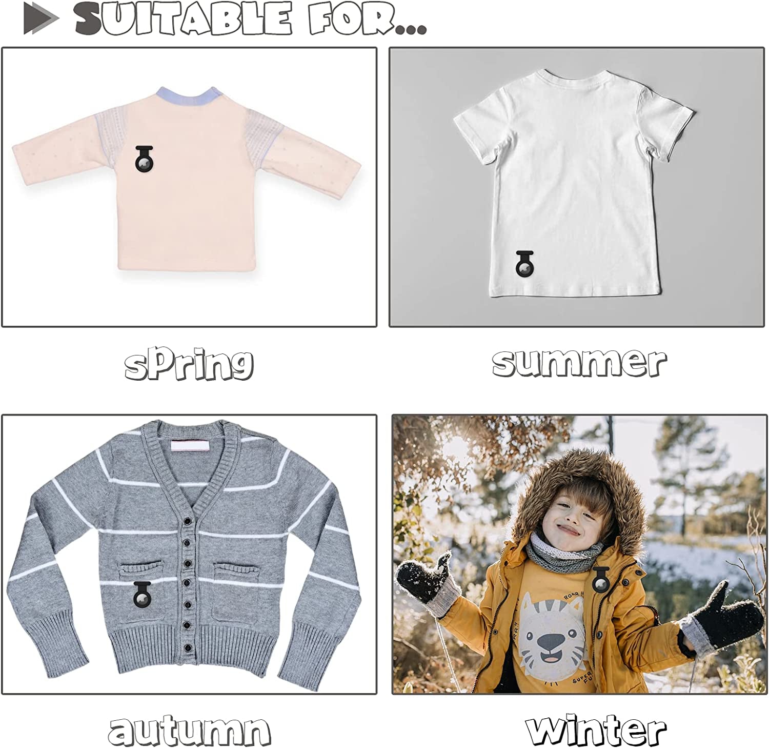 HLHGR Airtag Case Holder for Kids,Hidden Apple Air Tag Holder for Kids -Elderly Pet Clothing Safer Easy to Keep Hidden Pink…  HLHGR   