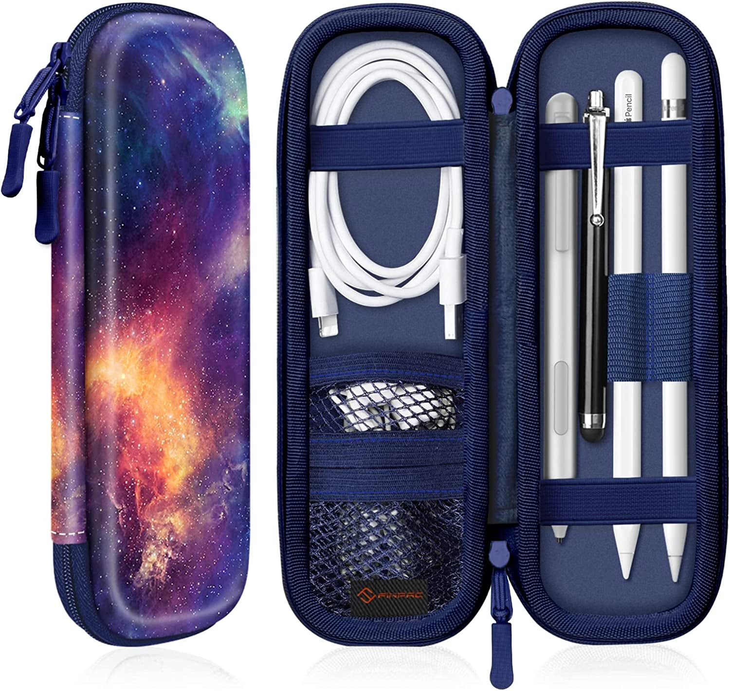 Fintie Holder Case for Apple Pencil (1St and 2Nd Generation), PU Leather Protective Carrying Bag Sleeve Compatible with Apple Pen Accessories, USB Cable, Samsung Stylus, Lilac Marble  Fintie Z-Galaxy  