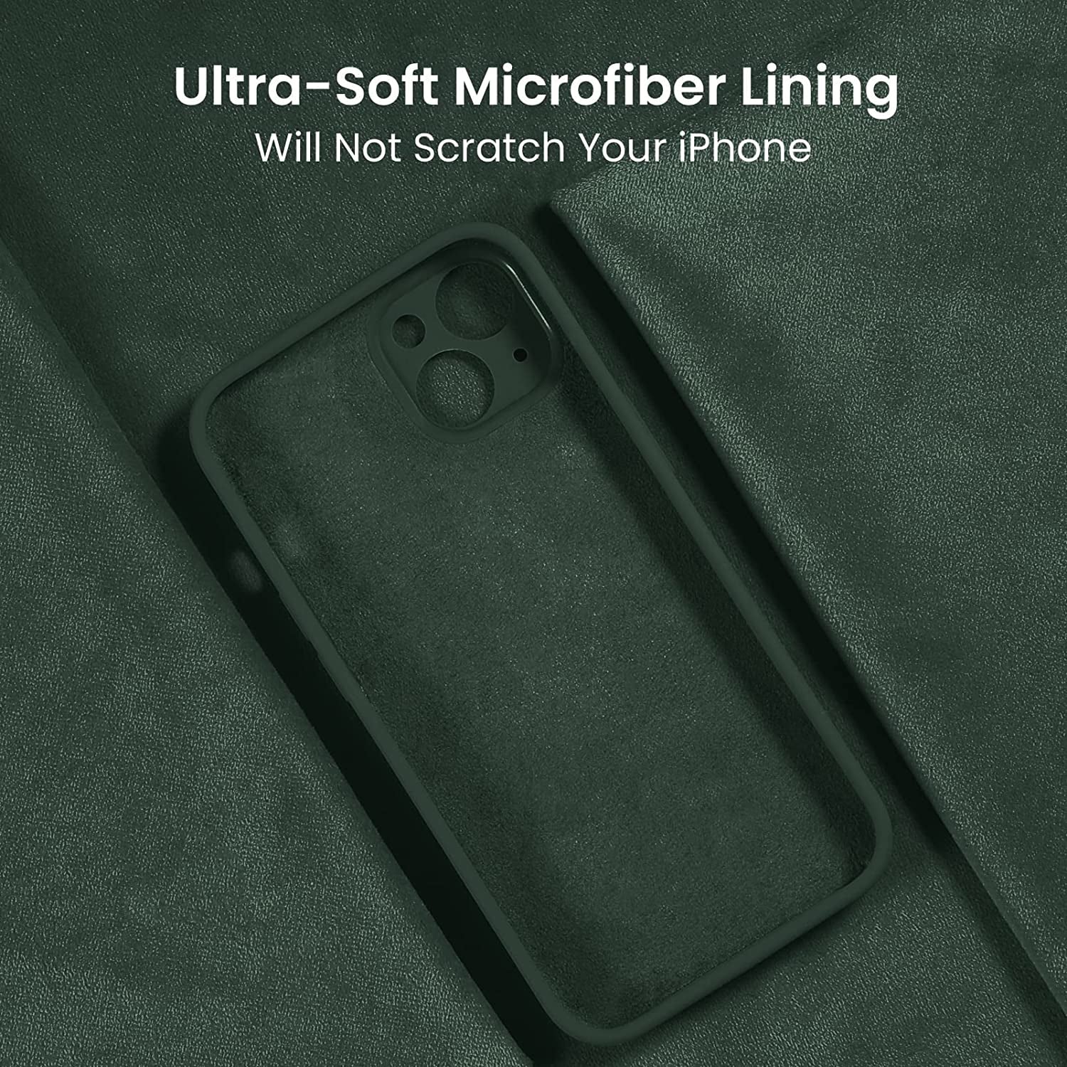 Firenova for Iphone 14 Case, Silicone Upgraded [Camera Protection] Phone Case with [2 Screen Protectors], Soft Anti-Scratch Microfiber Lining Inside, 6.1 Inch, Alpine Green  FireNova   