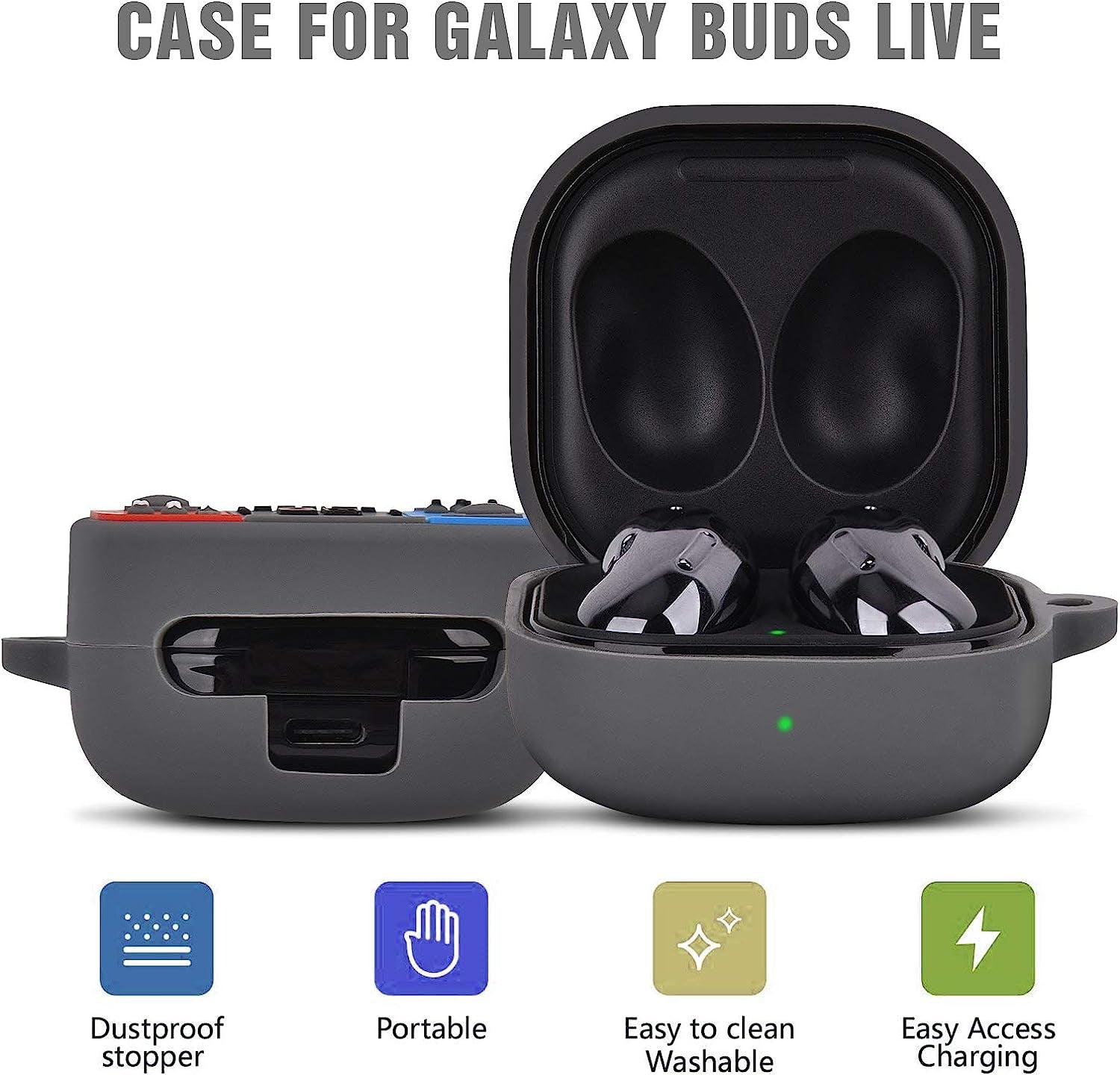 QINGQING Switch Case Compatible with Samsung Galaxy Buds 2 Pro Case (2022) / Galaxy Buds 2 Case (2021) / Galaxy Buds Pro Case (2021) / Galaxy Buds Live Case, Cute 3D Cartoon for Kids Girls Teens Boys  QINGQING   