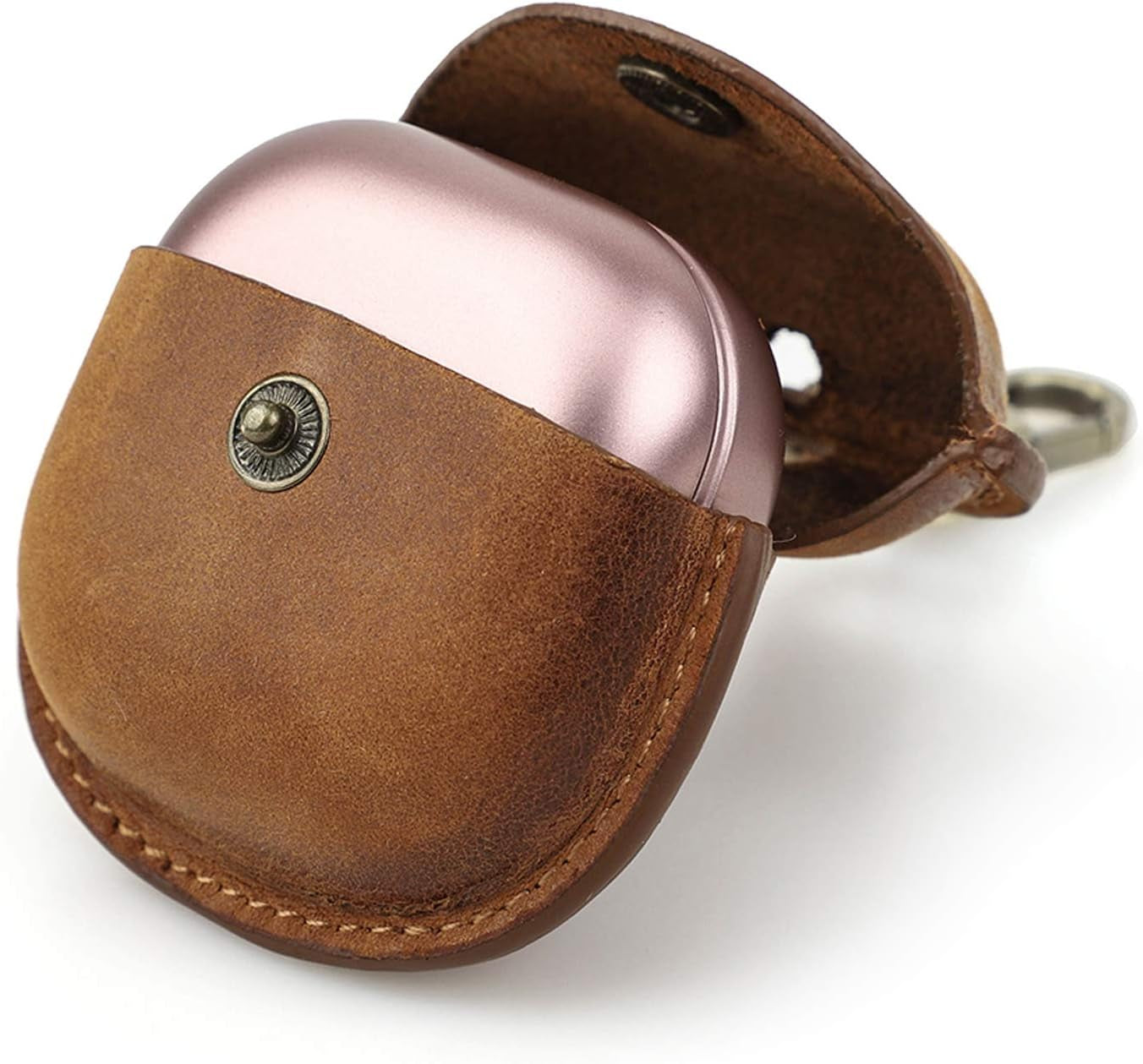 Kryfa Leather Case Compatible with Samsung Galaxy Buds 2 / Galaxy Buds Pro 2021, Galaxy Buds Live Protective Case with Keychain, Galaxy Earbuds Case Cover (Coffee)  ilmobile   