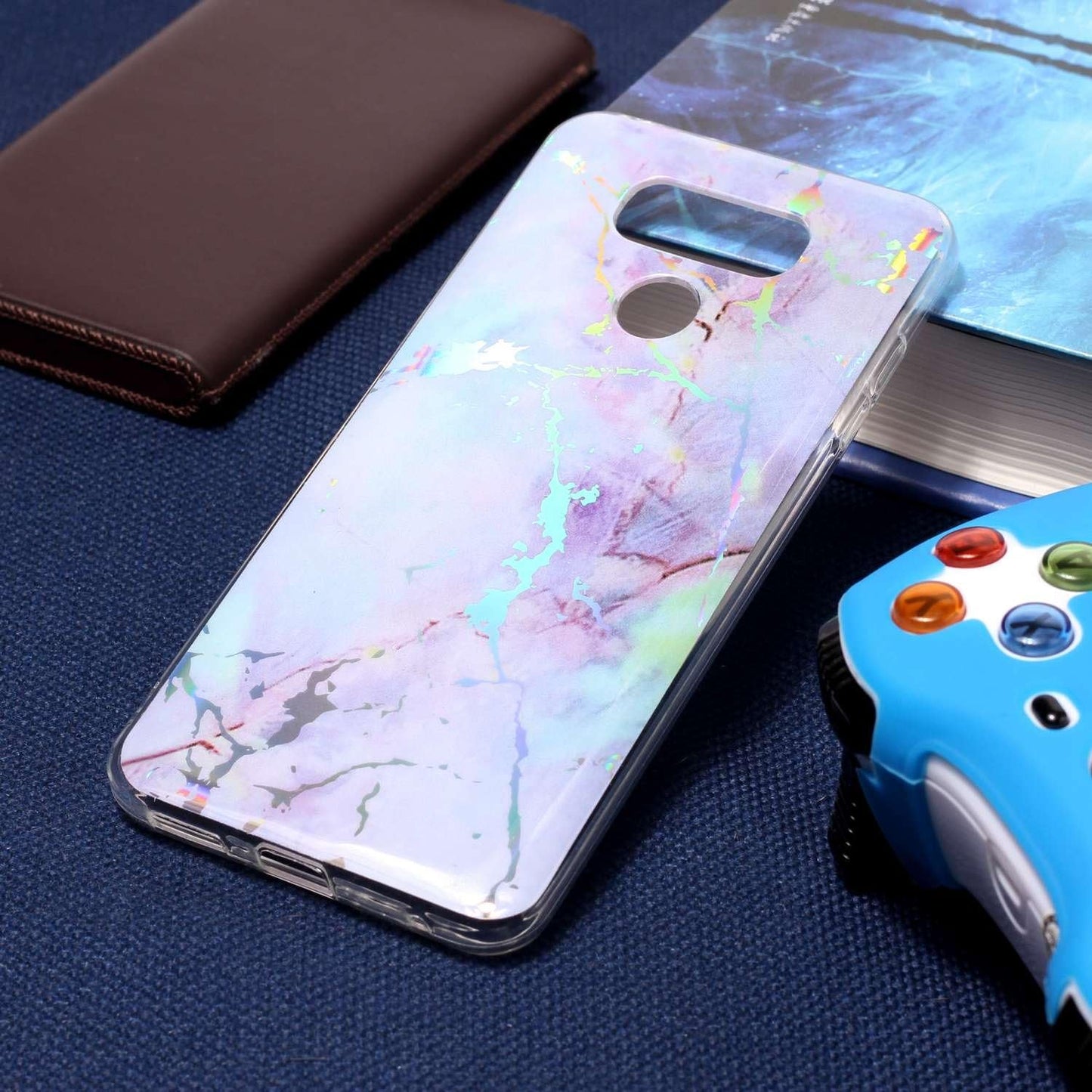 DAMONDY for LG G6 Case,3D Shiny Marble Glitter Ultra Thin Slim Back Skin Full Body Protective Soft TPU Rubber Bumper Case Phone Cover for LG G6-Pink Purple  DAMONDY   