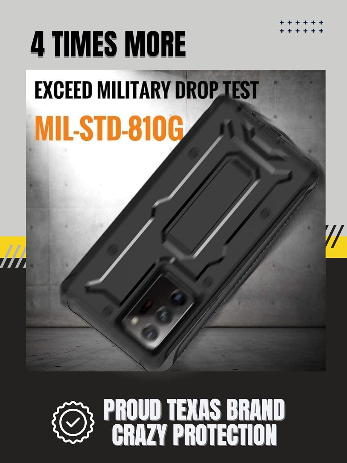 Armadillotek Vanguard Compatible with Samsung Galaxy Note 20 Ultra 5G Case (2020 Release) Military Grade Full-Body Rugged with Built-In Kickstand [Screenless Version] - Black  ArmadilloTek   