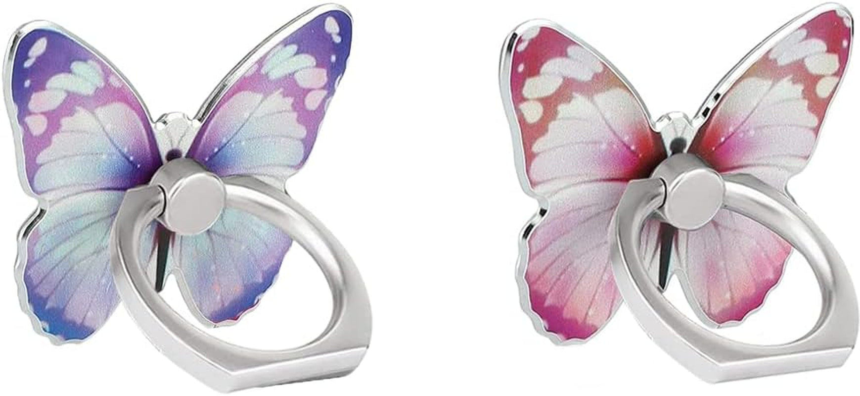 Phone Ring Holder Stand,Cute Animal Phone Ring Stand Holder 360 Rotation Finger Ring Grip Stand for Cellphones,Smartphones and Tablets  RRJQW Metal Butterfly  