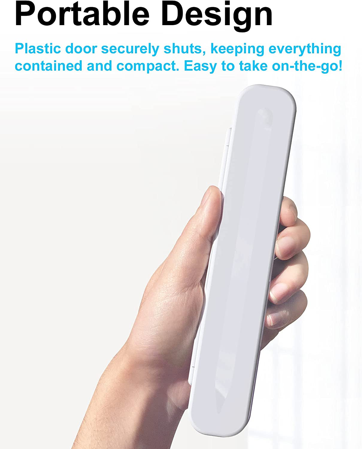 Techmatte Portable Electronic Device Cover, Compatible with Apple Pencil 1St and 2Nd Generation and Accessories-White with Blue Inner Liner, Case  TechMatte   