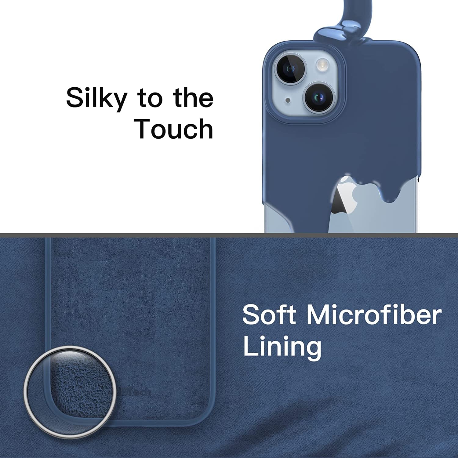 Jetech Silicone Case for Iphone 14 6.1-Inch, Silky-Soft Touch Full-Body Protective Phone Case, Shockproof Cover with Microfiber Lining (Cobalt Blue)  JETech   