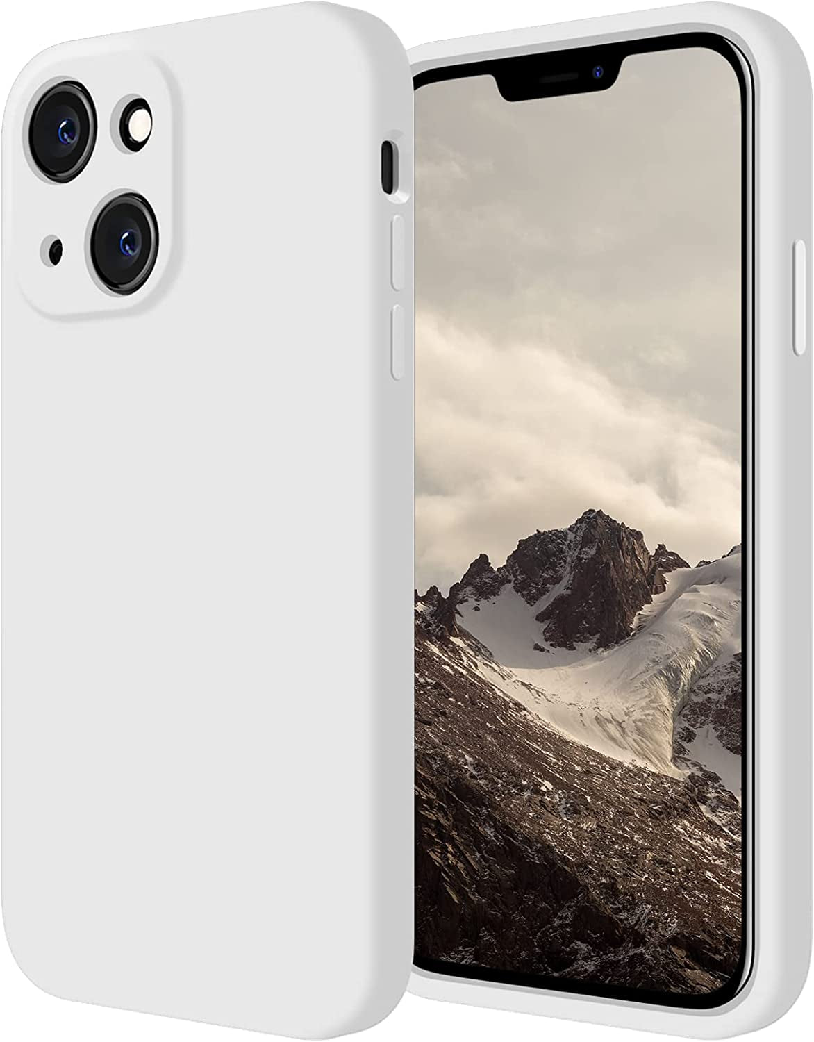 Firenova for Iphone 14 Case, Silicone Upgraded [Camera Protection] Phone Case with [2 Screen Protectors], Soft Anti-Scratch Microfiber Lining Inside, 6.1 Inch, Clove Purple  FireNova White  