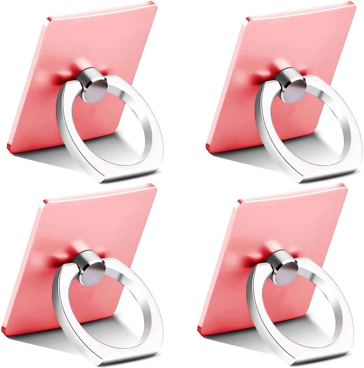 Finger Ring Stand, 360 Rotary Cell Phone Holder Finger Loop Grip Mount Universal Smartphone Kickstand,Ieugen Compatible with Iphone 14/Iphone 13/Galaxy S23/Galaxy S22/Galaxy  iEugen rose gold 4pack  