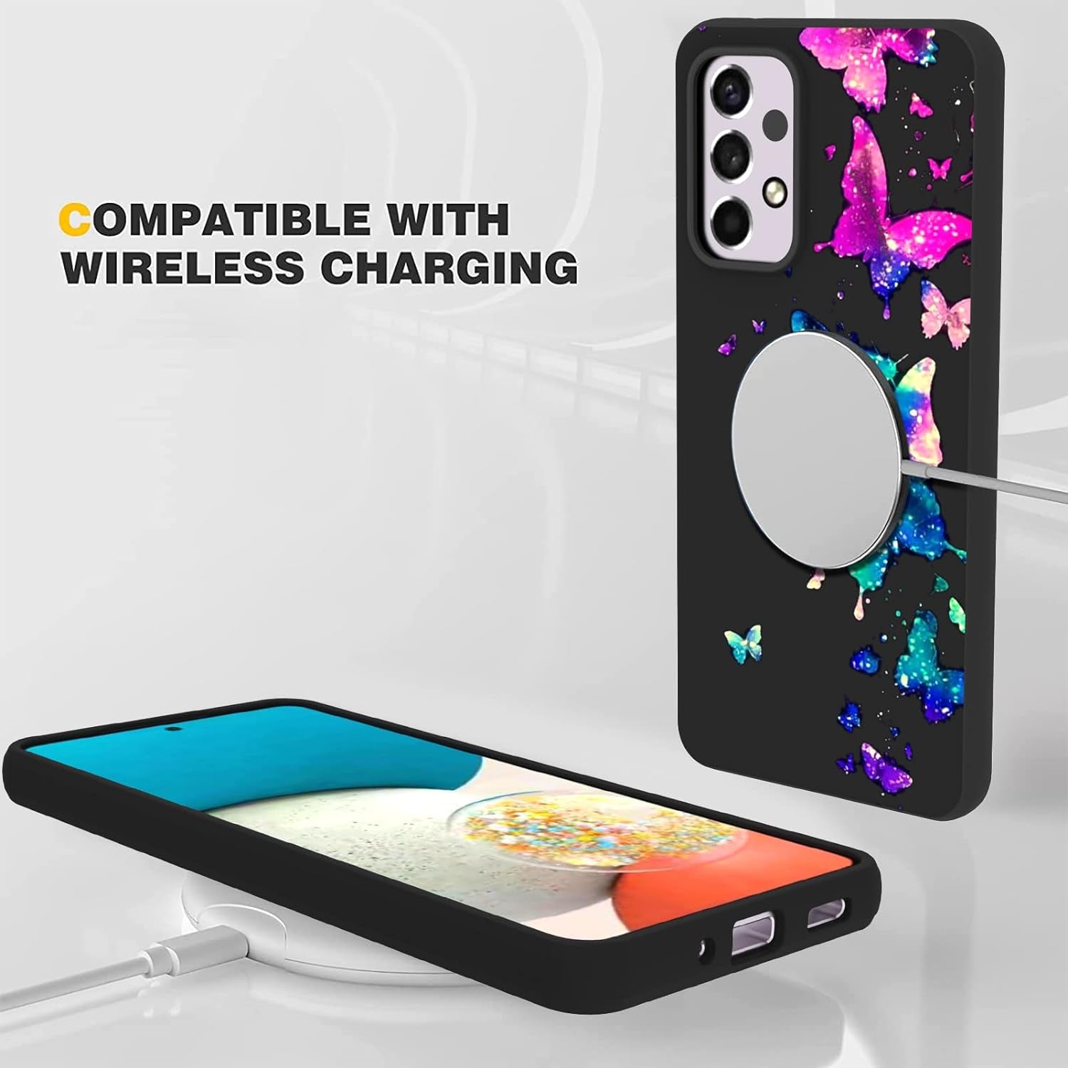 Warmson Case for Samsung A53 5G,Samsung A53 5G Case Full Body Matte Soft TPU Shock-Absorption Protective Galaxy A53 5G Case Slim Galaxy Butterfly Samsung Galaxy A53 5G Case for Women Girls Men  Warmson   