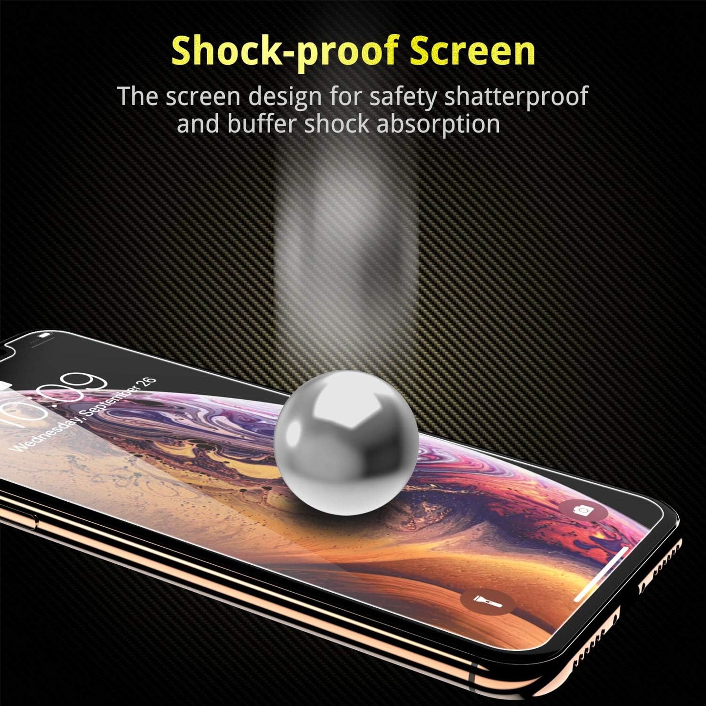 Unbreakcable 3-Pack Screen Protector for Iphone X/Iphone Xs/Iphone 11 Pro 5.8", 9H Premium Tempered Glass Screen Protector for Iphone X/Iphone Xs/Iphone 11 Pro [Easy Install, No Bubble, Anti-Scratch]  UNBREAKcable   