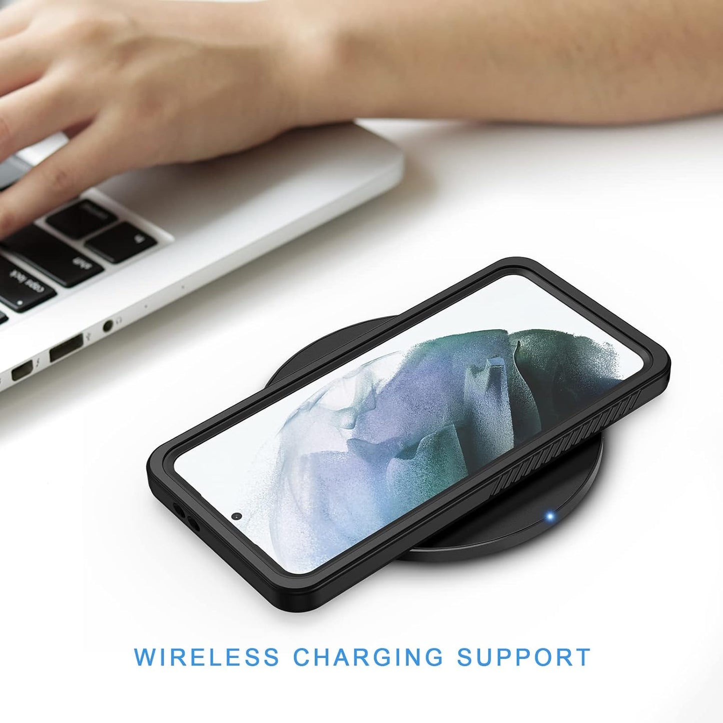 Lanhiem Samsung Galaxy S21+ plus Case, IP68 Waterproof Dustproof Shockproof Case with Built-In Screen Protector, Full Body Heavy Duty Protective Cover for Galaxy S21 plus 5G 6.7 Inch, Black  Lanhiem   