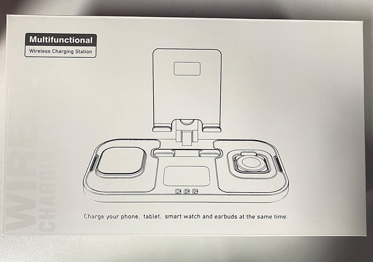 Doeboe Wireless Charger for Iphone, Wired for Ipad Charging Station, 4 in 1 Charging Stand for Iphone 14 Pro Max/13/12, Charging Station for Apple Multiple Devices, for Airpod Pro 3, Iwatch 8/7/6/5  doeboe   