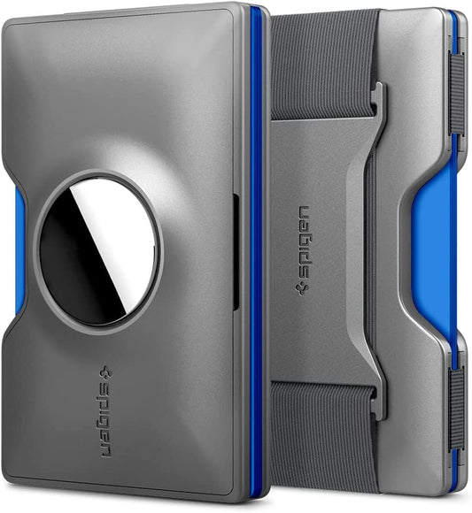 Spigen Wallet S Compatible with Airtag Wallet Card Holder Case Cover RFID Blocking Wallet Slim Minimalist Credit Card Holder for Men and Women - Gunmetal  Spigen   