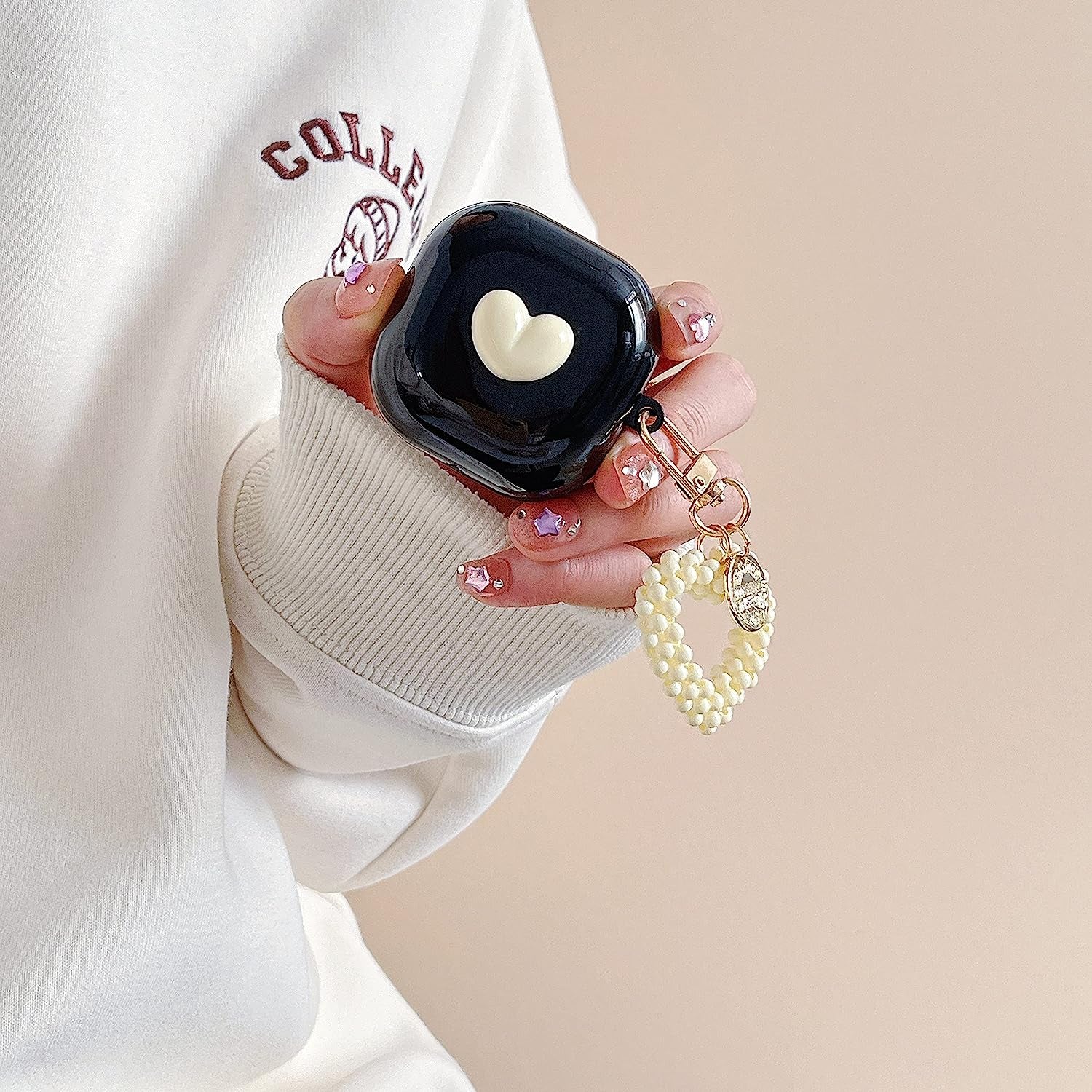 CASEVERSE Case for Samsung Galaxy Buds2 Pro/Buds 2 /Buds Pro/Buds Live with Pendant, Cute Funny Heart Protective Hard PC Headphones Covers  CASEVERSE   