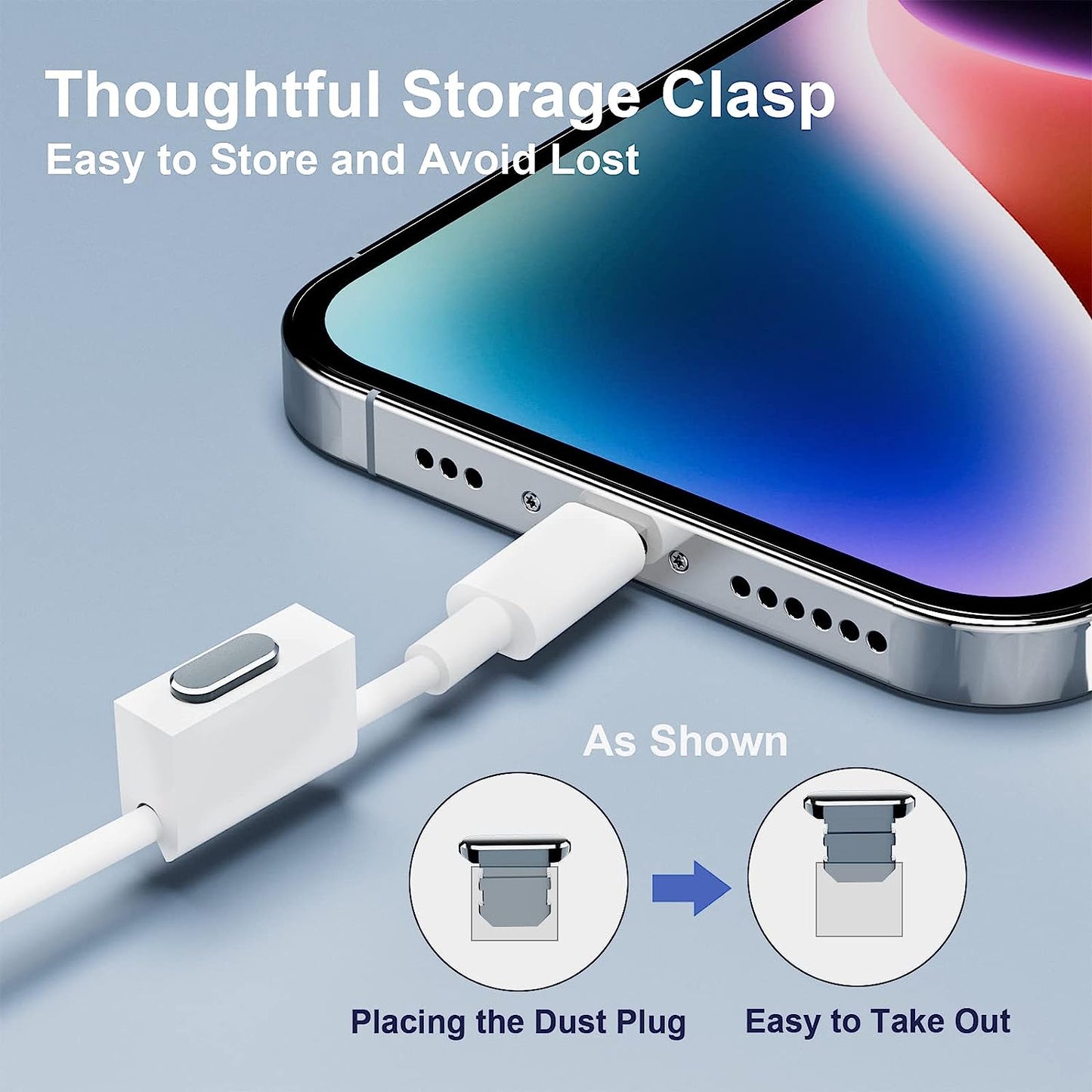 ASKUBSKU anti Dust Plugs for Iphone 14 Pro Max 13 12 SE [5 Pack], Lightning Port Plugs for Apple Iphone Charging Port Protector Anti-Dust Plug for Iphone 13 Pro Max SE 12 11 X XR for Airpods Pro  ASKUBSKU   