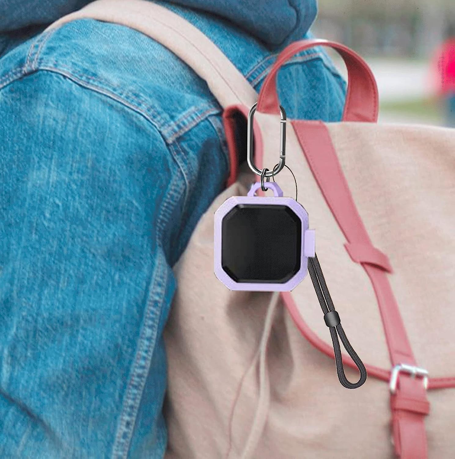 Locking Case Compatible with Samsung Galaxy Buds 2 / Galaxy Buds Pro 2/ Galaxy Buds Pro/Galaxy Buds Live, Galaxy Buds Case with Lock, Keychain and Strap/Lanyard, Galaxy Buds2 Case Cover (Purple)  ULITIQ   