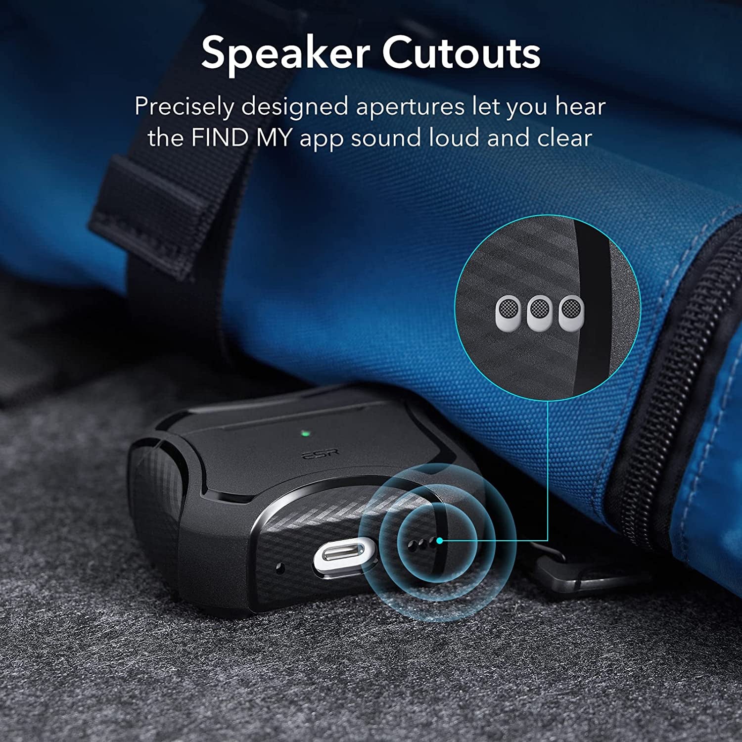 ESR for Airpods Pro 2Nd Generation Case (Halolock), Compatible with Airpods Pro Case 2Nd/1St Gen (2022/2019), Magsafe Ready, Powerful Drop Protection, Magnetic Lid, Cyber Armor Tough Series, Black  Electronic Silk Road Corp   