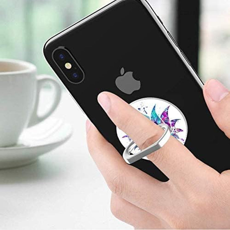 BYBART Phone Ring Holder, 2PCS Metal 360° Rotation Phone Grip Kickstand Universal Finger Ring Stand Compatible with All Smartphone Tablet - Purple Lotus Flower  BYBART   