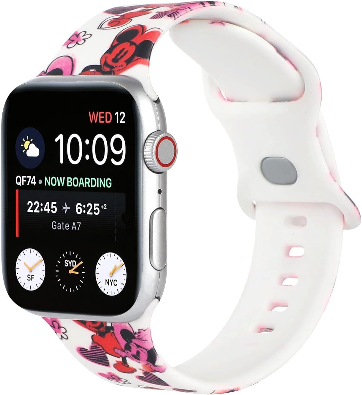 Onederhome Band Compatible with Apple Watch Bands 38 40 41Mm, Cartoon Silicone Printed Fadeless Cute Band for Girl Boy Iwatch Series 7 6 5 4 3 2 Se (KN, 38/40/41Mm)  OnederHome   