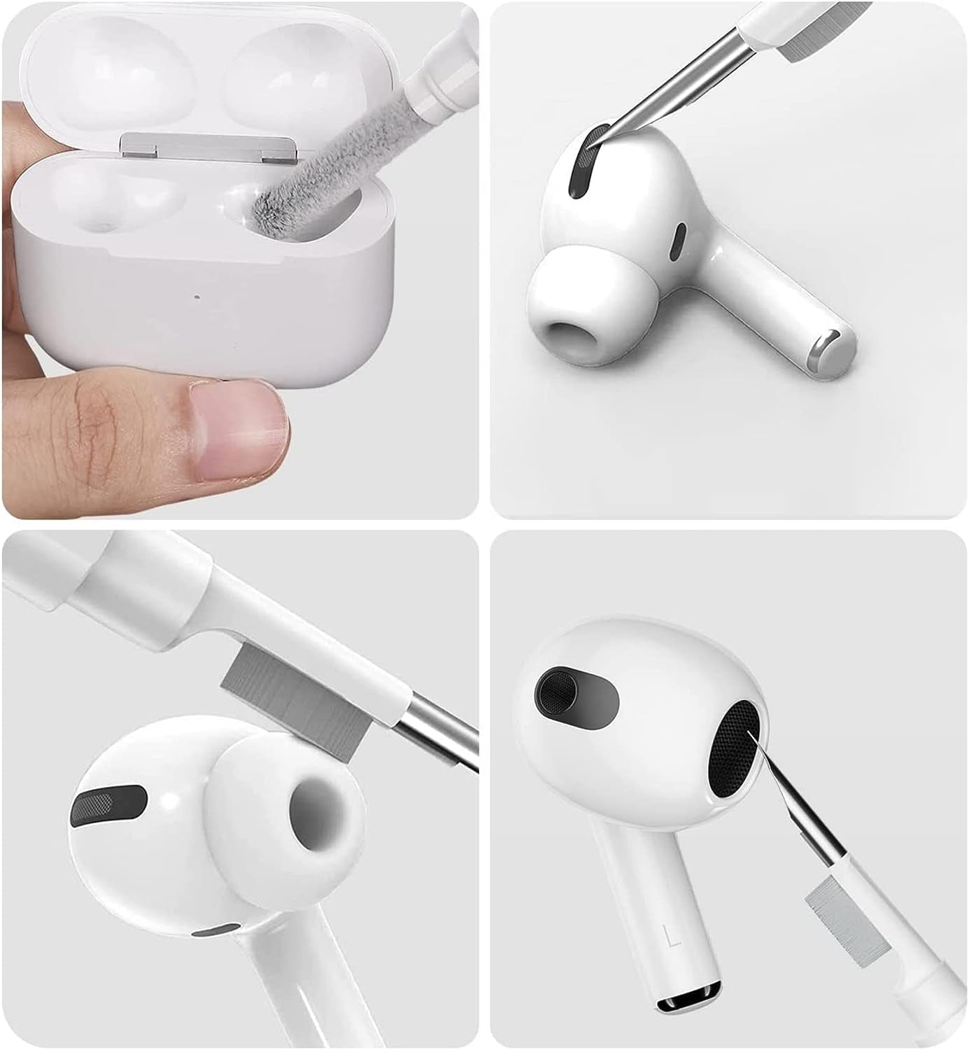 [3 in 1] Compatible for Google Pixel Buds Pro 2022 Cases with Cleaning Kit, Front LED Visible PU Leather Protective Cover Skin with Keychain for Man Women  CASEVERSE   