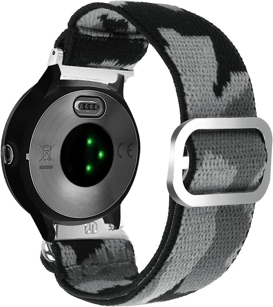 Abanen Elastic Watch Band for Garmin Venu 2 Plus/Venu Sq/Vivoactive 3, Embroidery Stretchy Loop Elastic Adjustable Wristband Strap for Samsung Galaxy Watch 4 40Mm / 44Mm  Abanen   