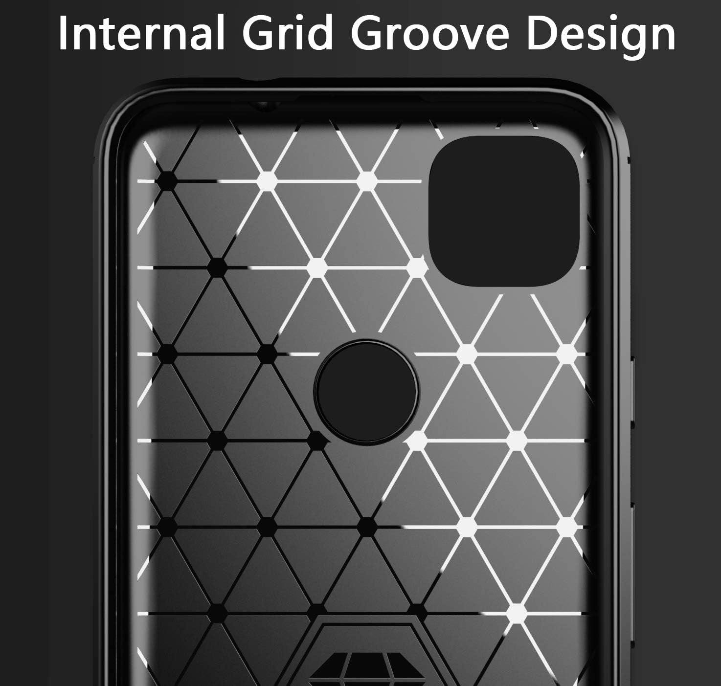 KEEPCA for Google Pixel 4A Case,[Not for Pixel 4A 5G] Slim Thin Soft Skin Silicone Flexible TPU Rubber Gel Anti-Scratch Shockproof Protective Cases Cover for Pixel 4A,Brushed Black  KEEPCA   