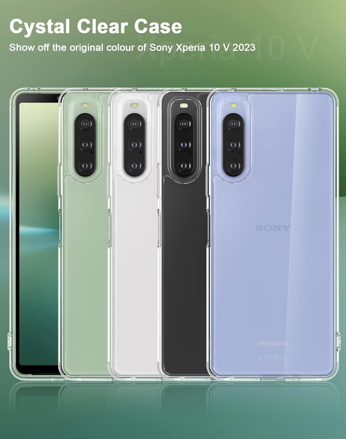 Foluu for Sony Xperia 10 V 2023 Case, Hard PC Back & Soft TPU Bumper Protective Shockproof Case for Sony Xperia 10 V 5G 2023 Clear  Foluu   