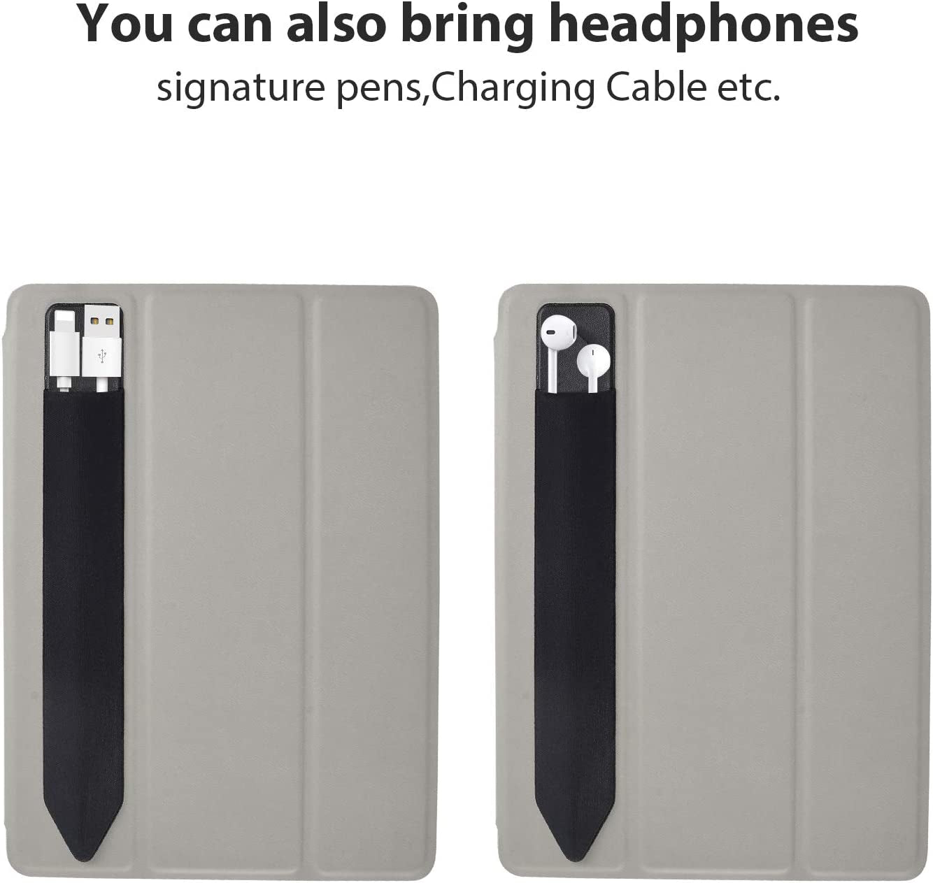 Doormoon Pencil Holder for Apple Ipad 2018 (6Th Gen)/ Ipad Air/ 9.7 / Pro 9.7"/ Pro 10.5"/12.9"/Pro 12.9/,Detachable Elastic Apple Pencil 2Nd Gen Leather Sleeve Pocket Pouch (Black X 2)  Doormoon   