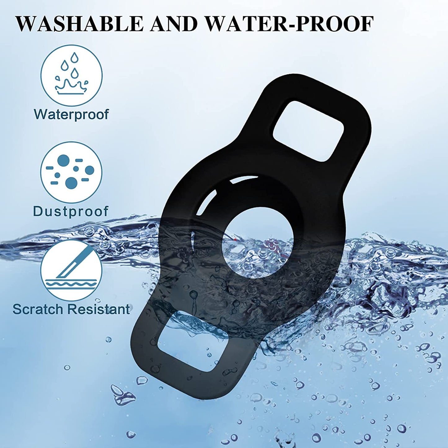 WWW Case for Airtag 2021,（2 Pack） Airtag Dog Collar Holder,Airtag Cat Collar Case with Anti-Lost Design for Cat Dog Collars Small Pet Puppy Loop & Backpack Bag Straps-Black& Navy  Guangzhou Yuchan Trading Co., Ltd   